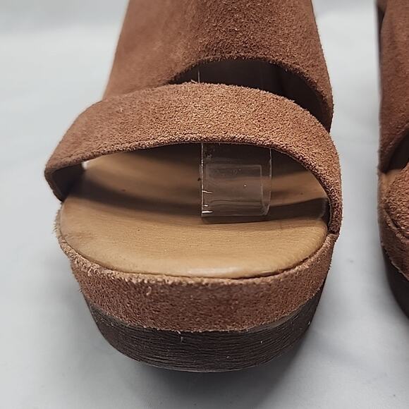 ANTELOPE I41 CUFF SANDALS TAUPE TAN SUEDE OPEN TOE BLOCK HEEL SIZE 41 NWOB - Picture 7 of 16